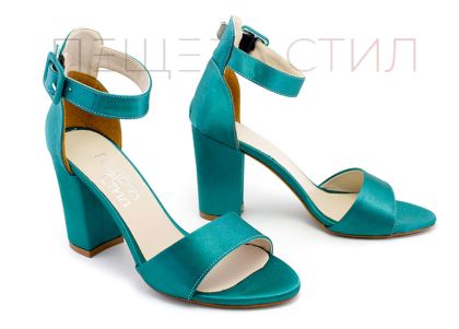 Sandale formale dama de culoare verde petrol - Model Veda.