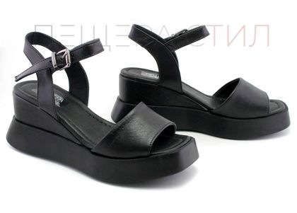 Sandale de dama cu platforma negru - Model Araceli