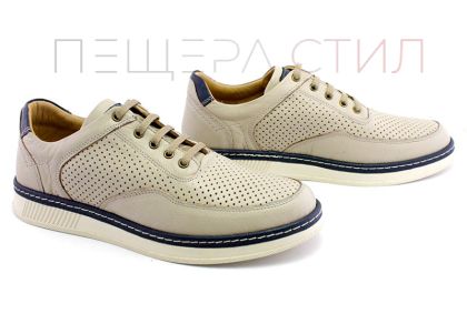 Pantofi casual barbatesti cu sireturi in bej - Model Carlos.
