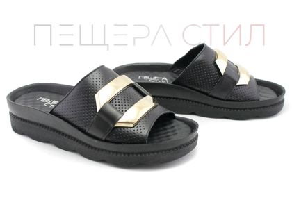 Papuci dama negru - model Rufina