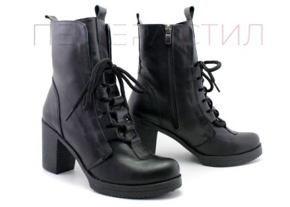 Cizme de dama din piele naturala de culoare neagra - model Amelie.