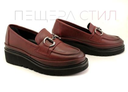 Pantofi casual dama in visiniu - Model Marga.