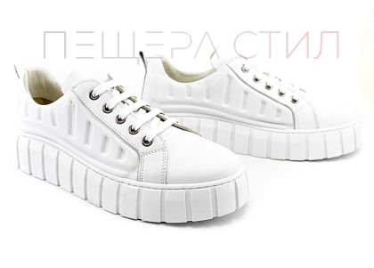 Pantofi dama stil sport casual in alb - Model Brena
