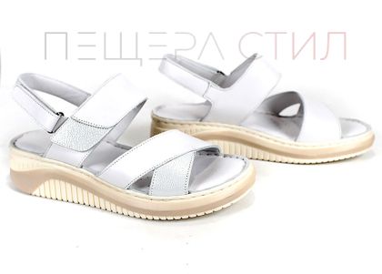 sandale damă albe din piele naturală Sole Brillante