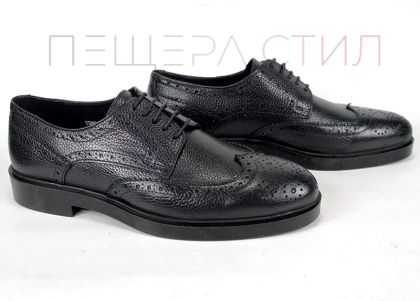 Pantofi eleganți bărbătești Linea Ombra – Oxford din piele naturală floater neagră
