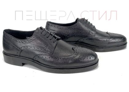 Pantofi eleganți bărbătești Linea Ombra – Oxford din piele naturală floater neagră