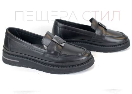 loafers damă din piele naturală negri – Eleganza Nera