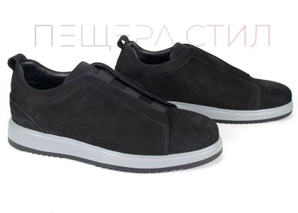 pantofi bărbătești nubuc natural kaki fără șireturi cu elastice și talpă sport