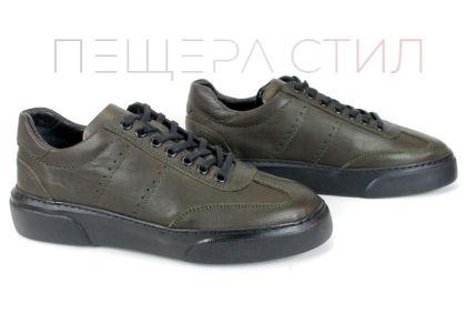 Pantofi bărbătești Cavero din piele naturală verde