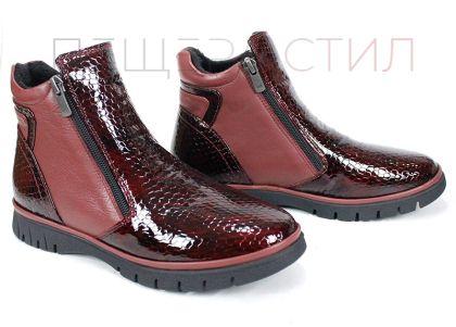 Cizme casual dama din piele de sarpe neagra - Model Ashley