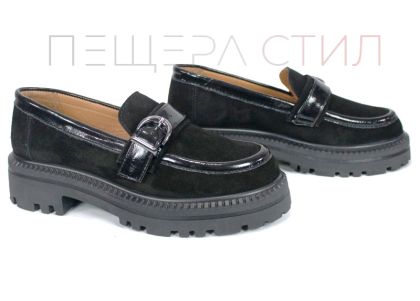 Loafers damă Doux Éclat – piele naturală, culoare neagră