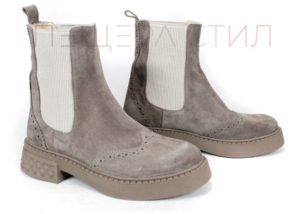 Ghete damă Modo Serein – velur natural, talpă groasă de iarnă