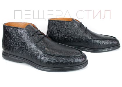 Clark barbati din piele intoarsa naturala de culoare albastru inchis - model clasic.