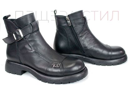 Cizme joase de dama din piele naturala de culoare verde inchis - Model Julie