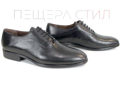 Pantofi eleganți pentru bărbați Enzo Classa din piele naturală neagră