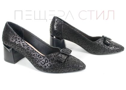 Mirela One – pantofi eleganți de damă din piele naturală cu textură reliefată