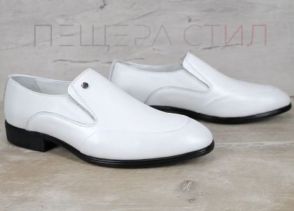 Pantofi eleganți pentru bărbați Aurelio Forma din piele naturală albă