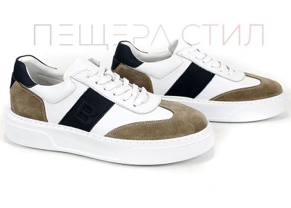 pantofi barbati Strado Verin piele naturala alb vizon