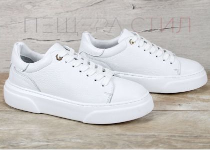 sneakers dama Sorelle Vanta alb piele naturala