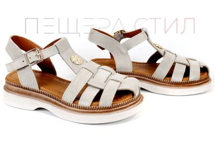 Senda Bella – sandale dama joase din piele naturală velur bej