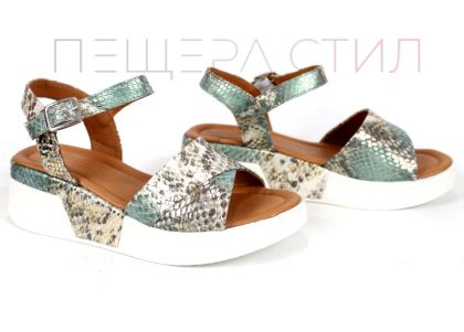 sandale dama verde snake