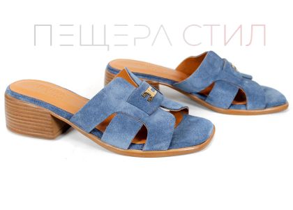 papuci damă comozi albastri