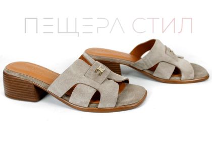 papuci damă velur vizon