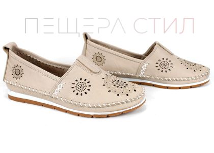 Rikel 65 – pantofi damă de vară din piele naturală bej
