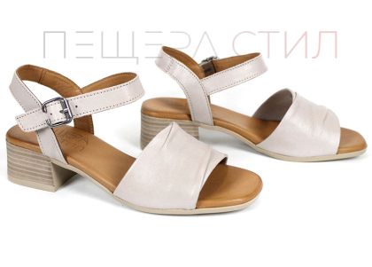 sandale damă Alexa taupe piele naturală