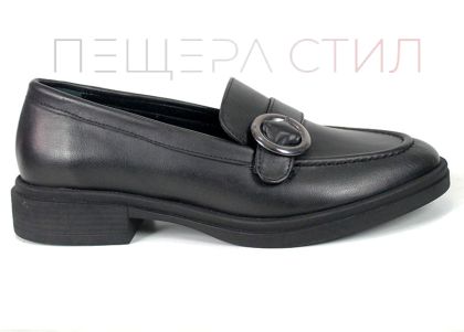Mocasini damă Isabella Romano din piele naturală – negri, cu talpă ușoară