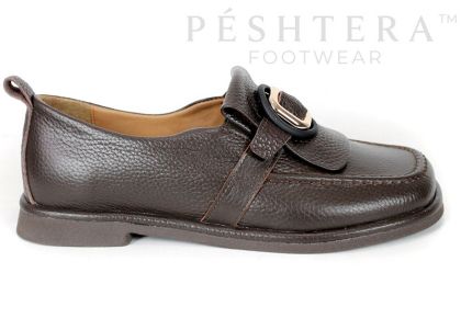 Pantofi premium de damă Vittoria De Luca din piele naturală maro închis