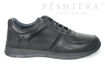 Matteo De Luca men's shoes in black genuine leather