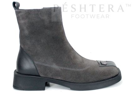 Bianca Morelli – Women’s Extravagant Genuine Suede Boots in Anthracite