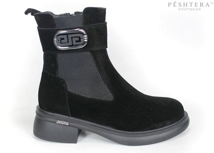 Alessia Valenti – Women's Chelsea Boots in Genuine Black Suede