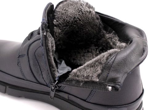 Ghete barbati din piele naturală în albastru 074 SN