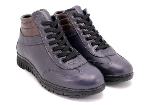 Cizme barbatesti din piele naturala albastru 200-22 SN -modelul nu este disponibil-