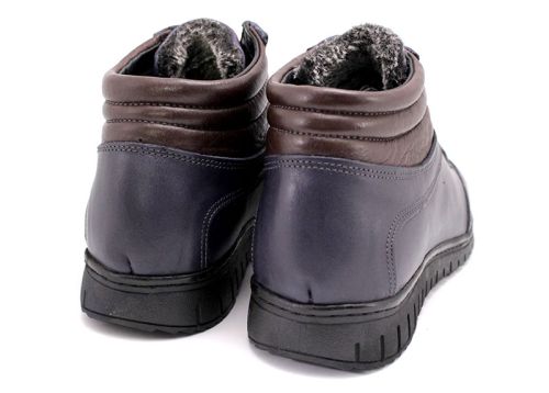 Cizme barbatesti din piele naturala albastru 200-22 SN -modelul nu este disponibil-
