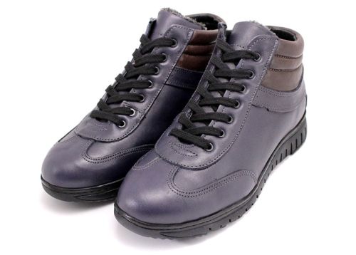 Cizme barbatesti din piele naturala albastru 200-22 SN -modelul nu este disponibil-