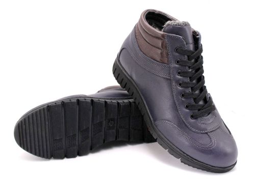 Cizme barbatesti din piele naturala albastru 200-22 SN -modelul nu este disponibil-