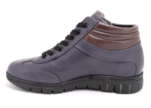 Cizme barbatesti din piele naturala albastru 200-22 SN -modelul nu este disponibil-