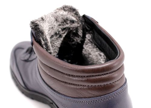 Cizme barbatesti din piele naturala albastru 200-22 SN -modelul nu este disponibil-