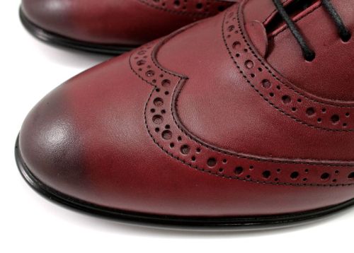 Pantofi formale pentru bărbați în Burgundy 554 BR