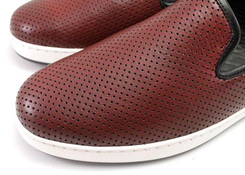 Pantofi moale barbati in intuneric visiniu 701p BR