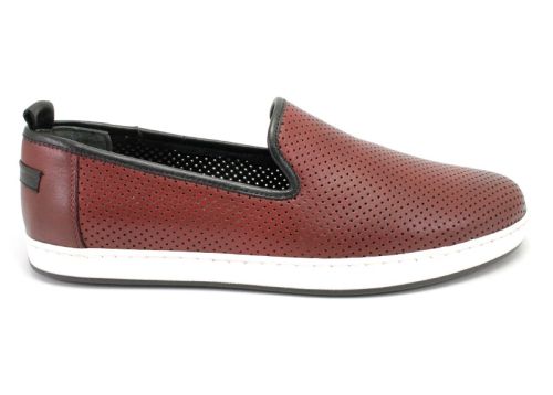 Pantofi moale barbati in intuneric visiniu 701p BR