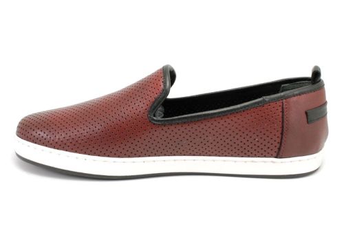Pantofi moale barbati in intuneric visiniu 701p BR