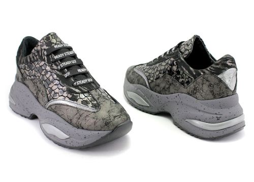Pantofi sport de damă pentru purtarea zilnică în culori exotice din piele naturală - 222.1 SZ