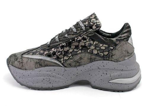 Pantofi sport de damă pentru purtarea zilnică în culori exotice din piele naturală - 222.1 SZ