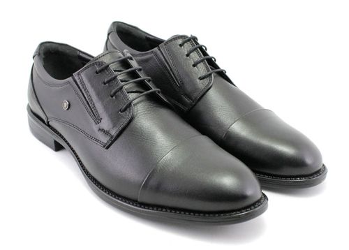 Incaltaminte din piele pentru barbati in negru 1225 CH