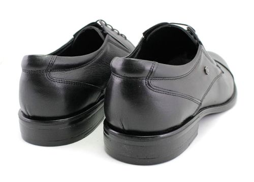 Incaltaminte din piele pentru barbati in negru 1225 CH