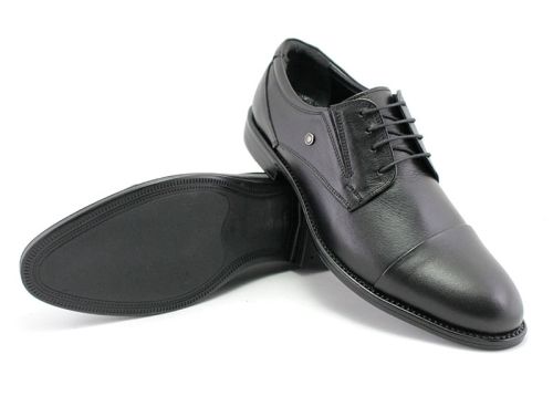 Incaltaminte din piele pentru barbati in negru 1225 CH